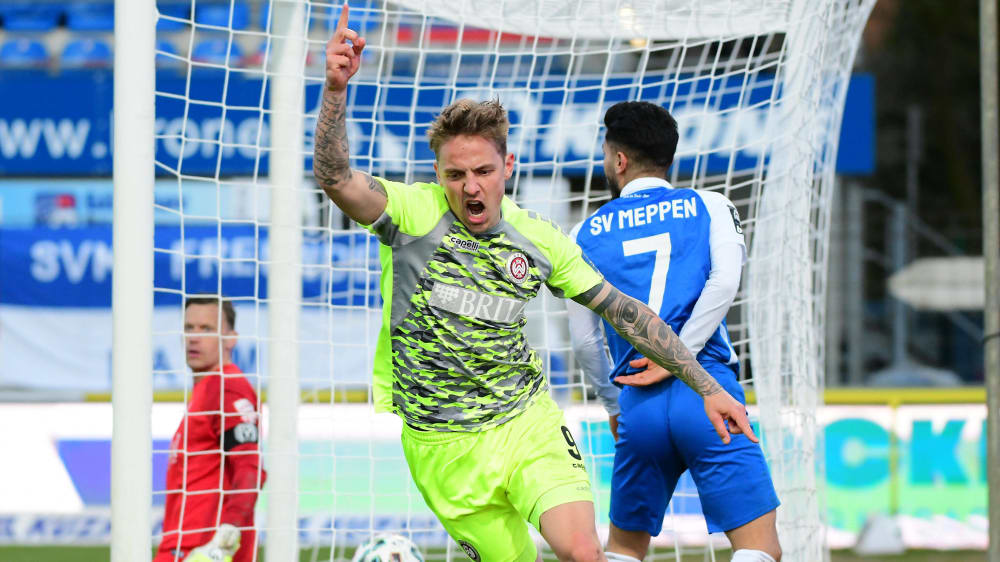 Erzielte seine Saisontreffer 10 und 11 für Wiesbaden in Meppen: Phillip Tietz.