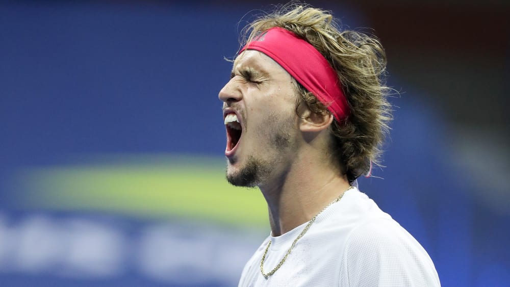 Alexander "Sascha" Zverev schreit.