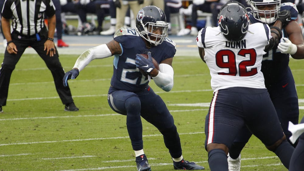 Legte einen 94-Yard-Touchdown hin und entschied das Overtime-Spektakel in Nashville: Titans-Running-Back Derrick Henry.