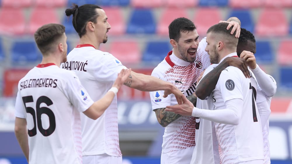 Ante Rebic brachte die AC Milan gegen Bologna in Führung.