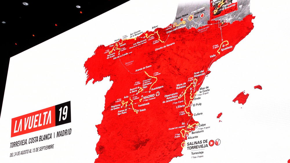 Streckenführung der Vuelta 2019