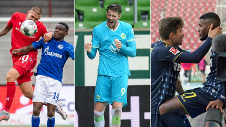 Rabbi Matondo (#14), Wout Weghorst (Mitte) und Anthony Modeste