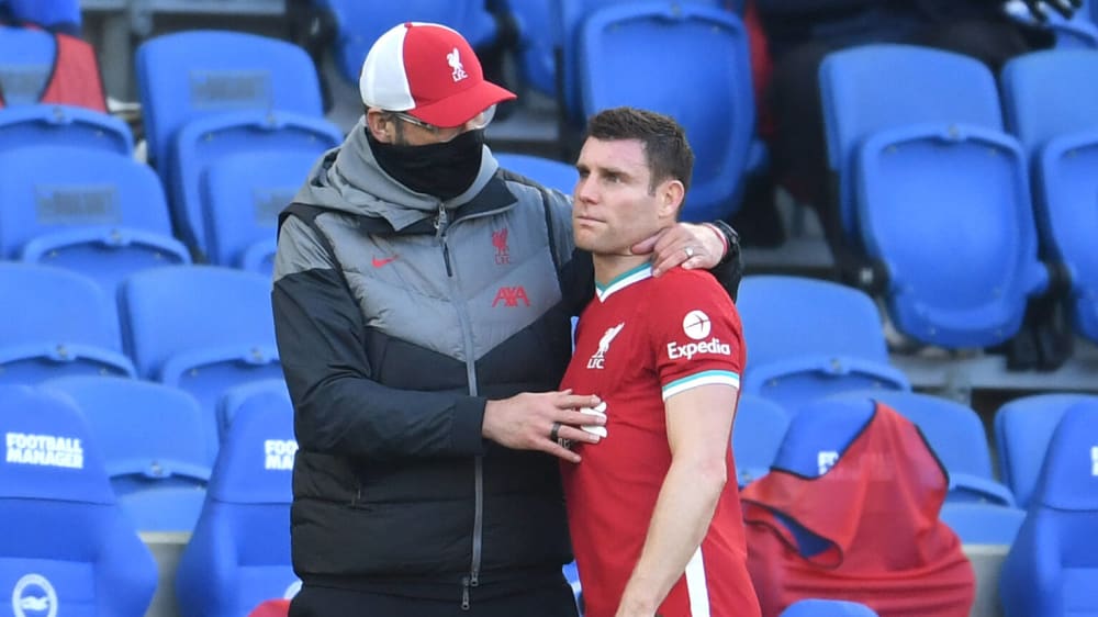 "Hamstring" - natürlich: James Milner wurde am Samstag Jürgen Klopps neuestes Sorgenkind.