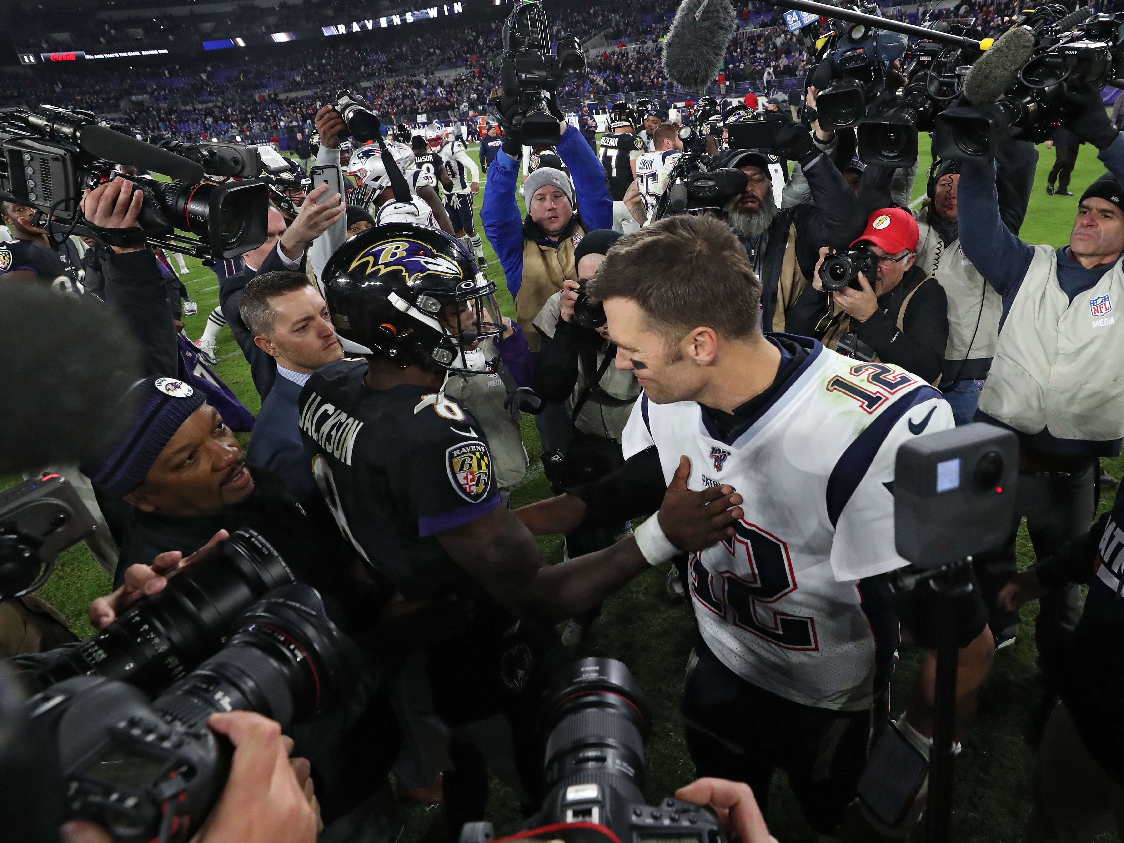 Lamar Jackson und Tom Brady