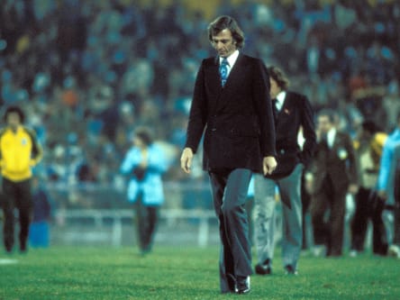 Argentiniens nachdenklicher Nationaltrainer Luis Cesar Menotti.