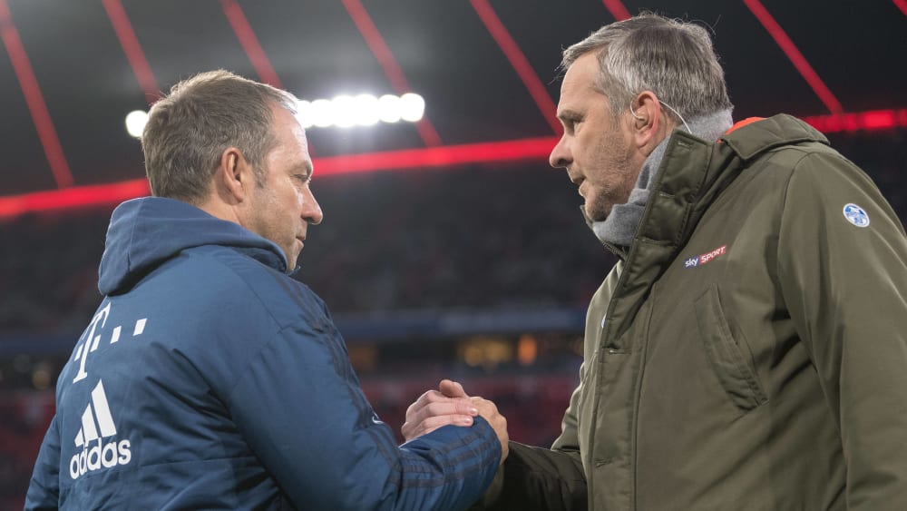 Sieht die Bayern in diesem Jahr noch in ein Loch fallen: Didi Hamann (r.) mit Hansi Flick.