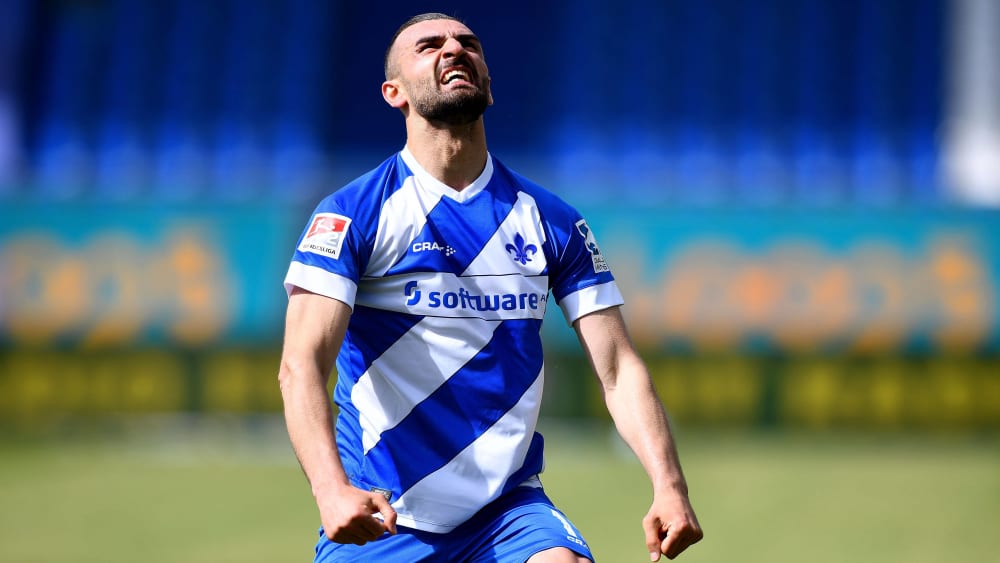 Beste Aussichten auf die Zweitliga-Kanone: Serdar Dursun bejubelt eines seiner vier Tore.