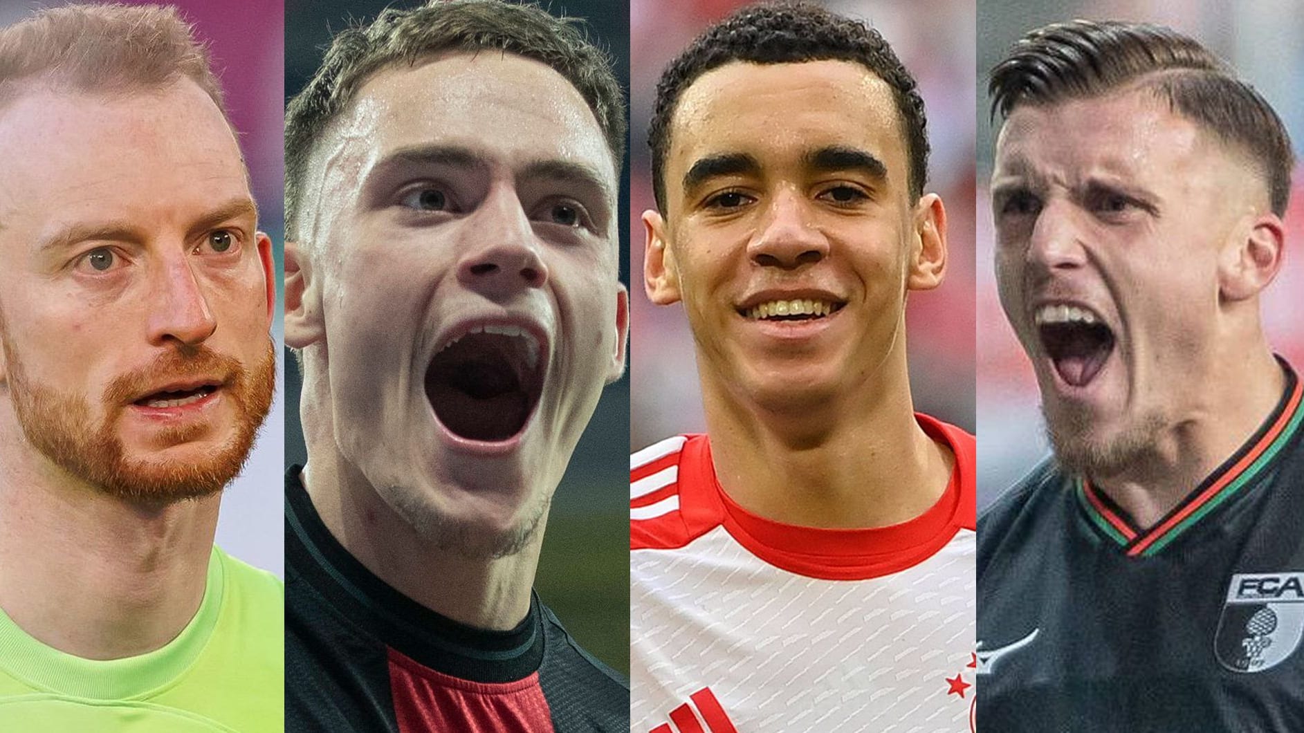 Maximilian Arnold, Florian Wirtz, Jamal Musiala und Ermedin Demirovic (v.l.).