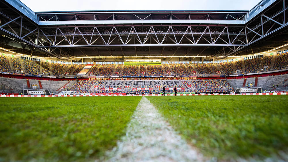 Findet hier das Europa-League-Turnier statt? Die Merkur Spiel-Arena in Düsseldorf.