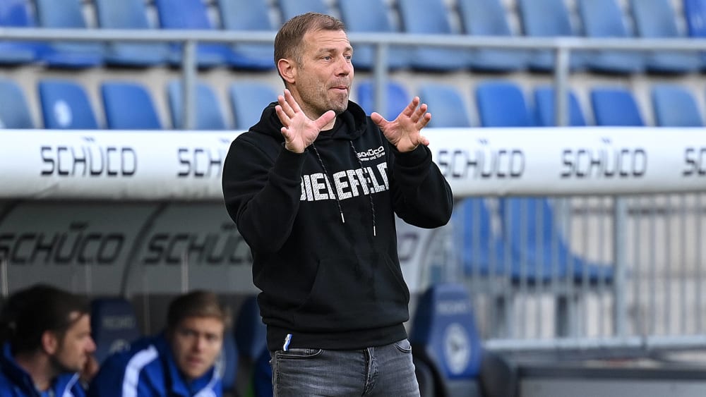Frank Kramer und Arminia Bielefeld haben den Klassenerhalt in der eigenen Hand.