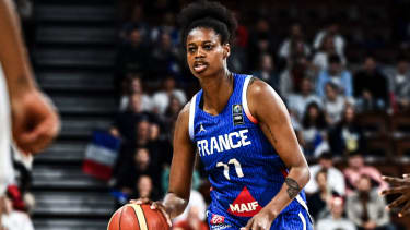 FRANCE BELGIQUE BASKET PHOTOPQR OUEST FRANCE Guillaume Saligot Ouest-France ; Brest ; 04 06 2025 ; Match de Basketball international entre l Equipe de France feminine et la Belgique a la Brest Arena de Brest ( Finistere ), le 4 juin 2025 , dans le cadre de la préparation à l’EuroBasket feminin 2025 . FRA F vs. BEL F France vs Belgique Basket . Ici Valeriane AYAYI ( France ) . Photo : Guillaume Saligot Ouest-France Brest France PUBLICATIONxNOTxINxFRAxBELxSUIxUK Copyright: xPHOTOPQR OUESTxFRANCE MAXPPPxGuillaumexSaligotx xOuest-Francex 20250605OFR7332 20250605OFR7332
