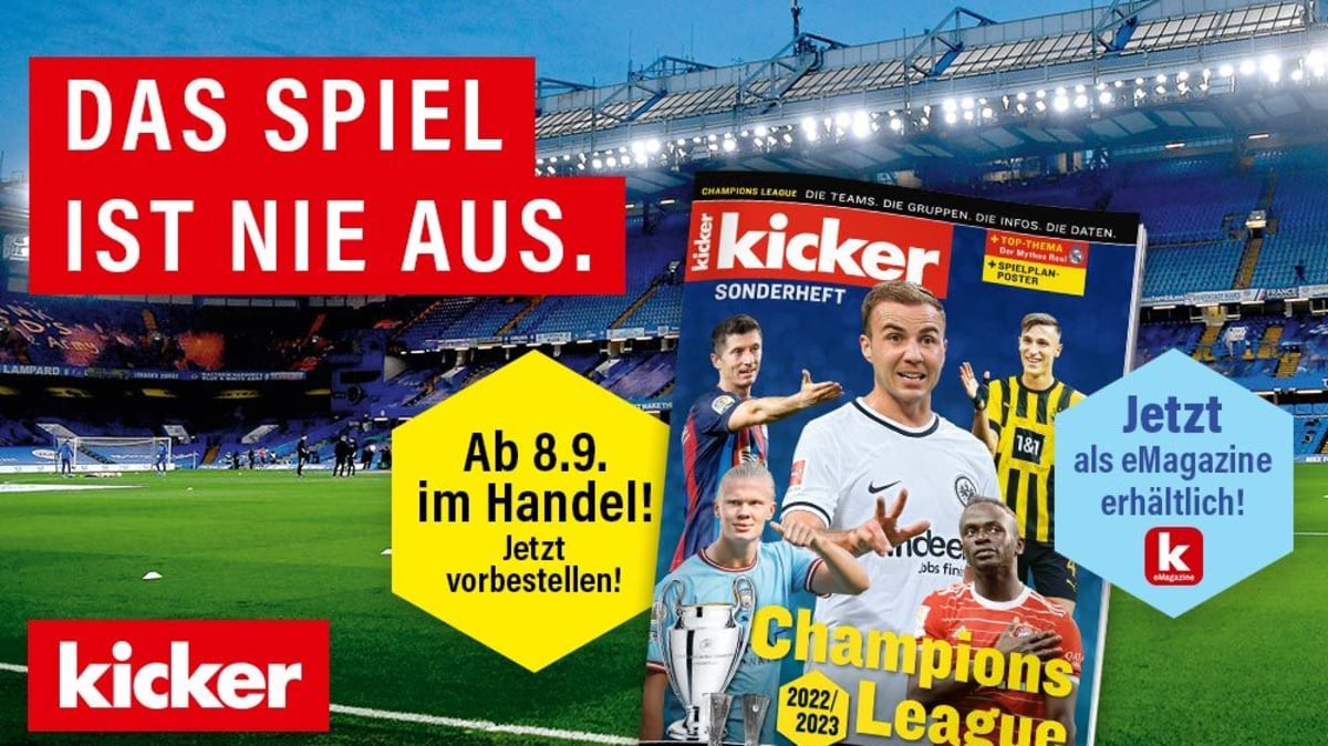 Kicker Sonderheft Europas Top Ligen 2022/23 Die Rückkehr der Stehplätze in Europa - auf Probe - kicker