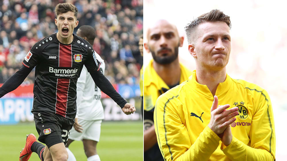 Beinahe gleichauf: Kai Havertz und Marco Reus.