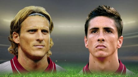 Diego Forlan (l.) und Fernando Torres (r.) prägten Atletico Madrids Offensive im 21. Jahrhundert.