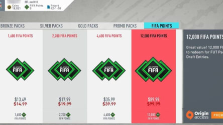 FIFA Points lassen sich nur mir Echtgeld kaufen