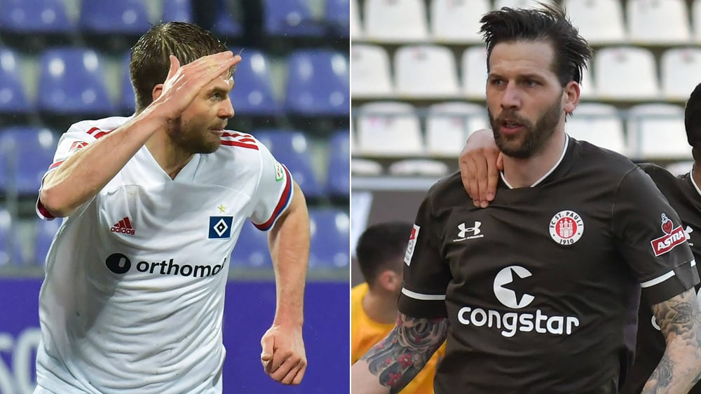 Simon Terodde (li.) und Guido Burgstaller sind die Ballermänner der 2. Liga.