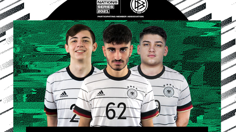 Umut 'RBLZ_Umut' Gültekin, Dylan 'DullenMIKE' Neuhausen und Mustafa 'xMusti19' Cankal treten für den DFB beim FIFAe Nations Cup an.