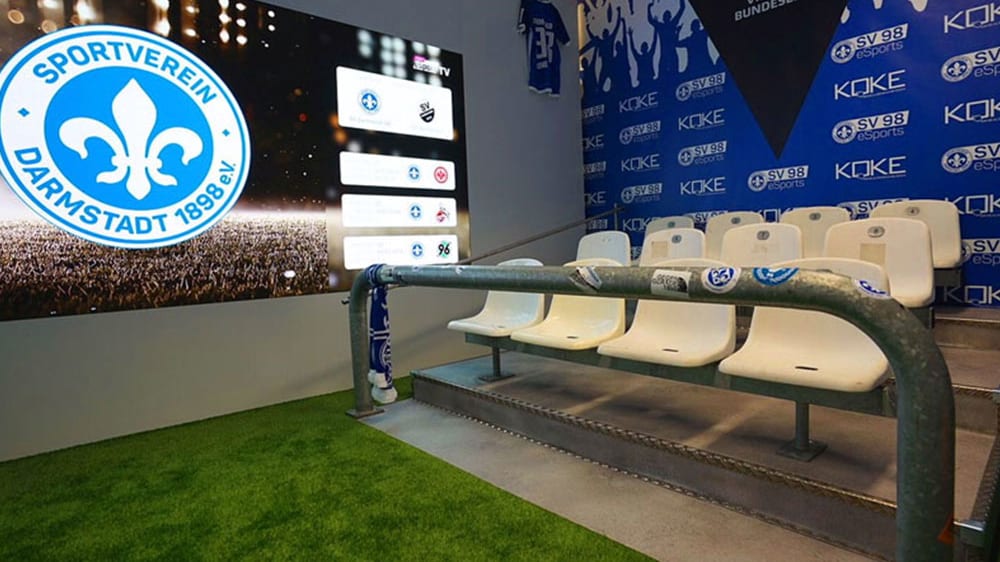 Die eSport-Arena vom SV Darmstadt 98 ist derzeit noch beispiellos.