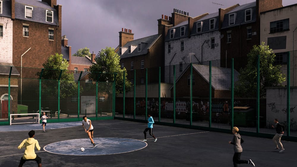 Auf den Straßen Londons wird man ebenfalls in VOLTA spielen können.