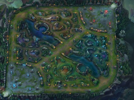Die klassische 5 vs. 5 Map von LoL mit drei Lanes: Kluft der Beschwörer