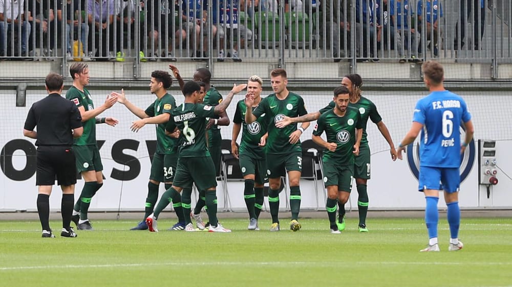 Grund zum Jubeln: Der VfL Wolfsburg besiegte Hansa Rostock an diesem Samstag mit 2:1.