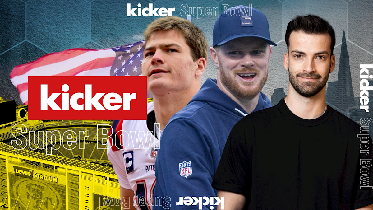 Weidenfeller-Interview-und-Patriots-Training-Der-kicker-beim-Super-Bowl-LX