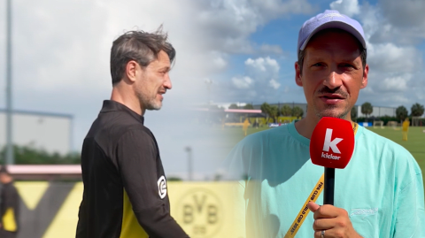 kicker-Reporter Matthias Dersch vor Ort