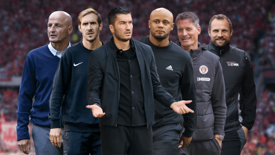 Peter Zeidler, Julian Schuster, Nuri Sahin, Vincent Kompany, Alexander Blessin und Bo Svensson - wie schnitten sie bislang bei ihren neuen Vereinen ab?