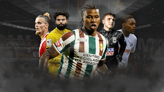 Wechselten aus der 3. Liga zu Estrela Amadora: Tom Moustier, Dudu, Sidny Lopes Cabral, Max Scholze und Chilohem Onuoha.