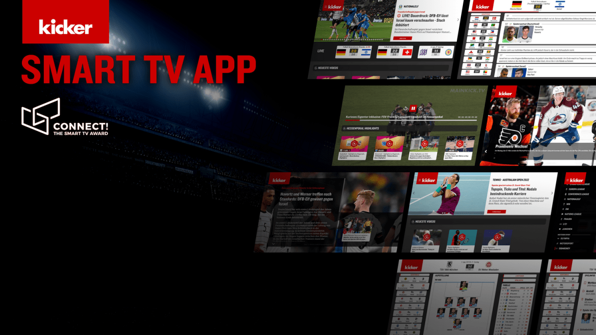 Smart TV-App des kicker ausgezeichnet