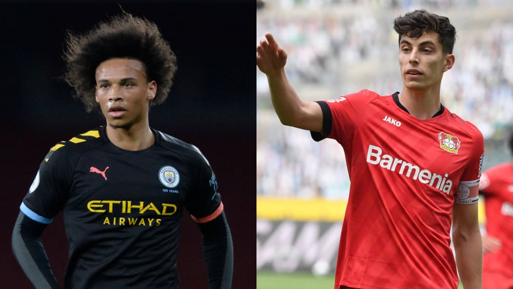 Werden seit langem mit dem FC Bayern in Verbindung gebracht: Leroy San&#233; (l.) und Kai Havertz.