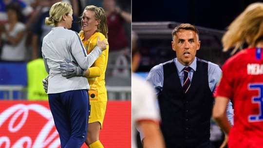 Zweimal verspührter Stolz - und zwei unterschiedliche Gefühlswelten: US-Coach Jill Ellis (links) und Englands Nationaltrainer Phil Neville.