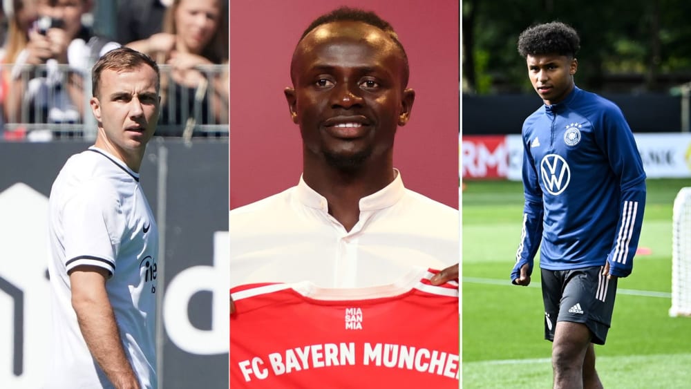Spielen in der kommenden Saison in der Bundesliga: Mario Götze, Sadio Mané und Karim Adeyemi.