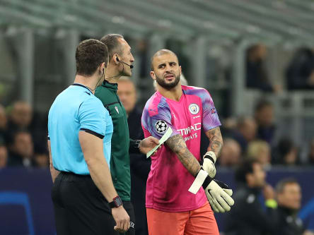 Kyle Walker musste in der Champions League als Torwart aushelfen.