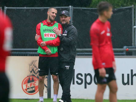 Dominick Drexler und FC-Trainer Steffen Baumgart.