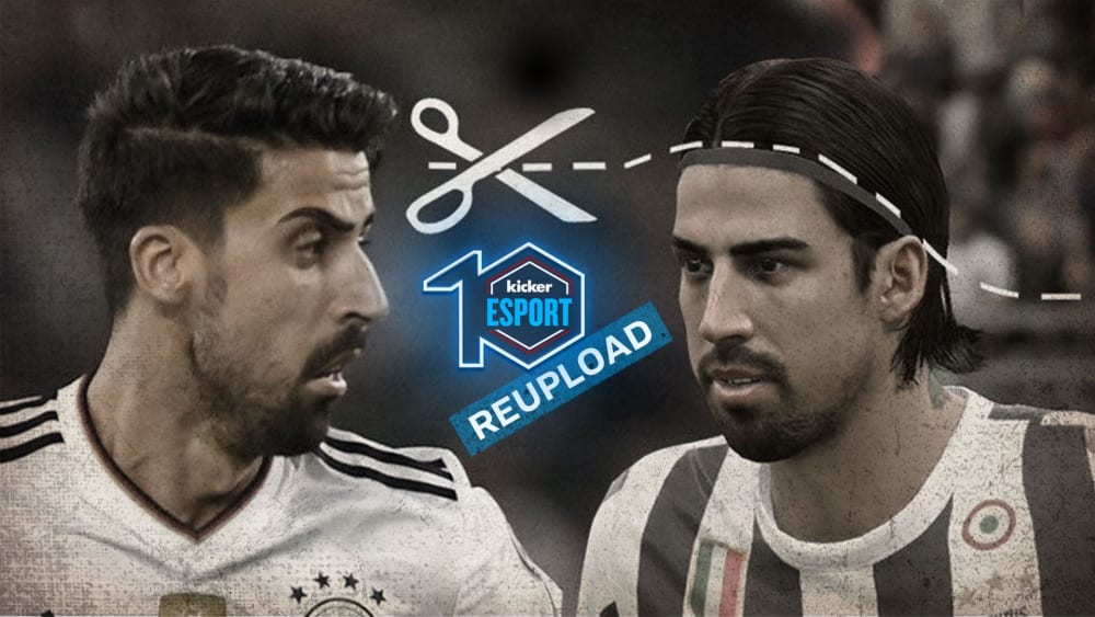 Da stimmt etwas nicht: Links Khediras reale und aktuelle Frisur, rechts die Variante im aktuellen FIFA 18.