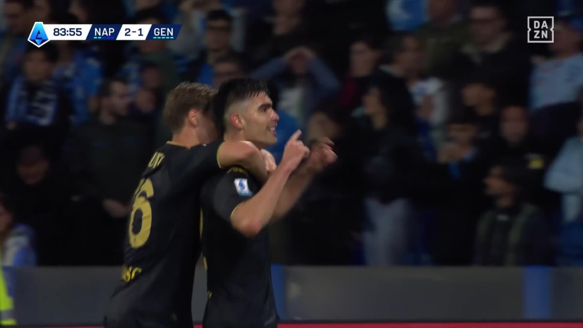 Neapel - Genoa: Tor zum 2:2 durch Vasquez in der 84. Minute
