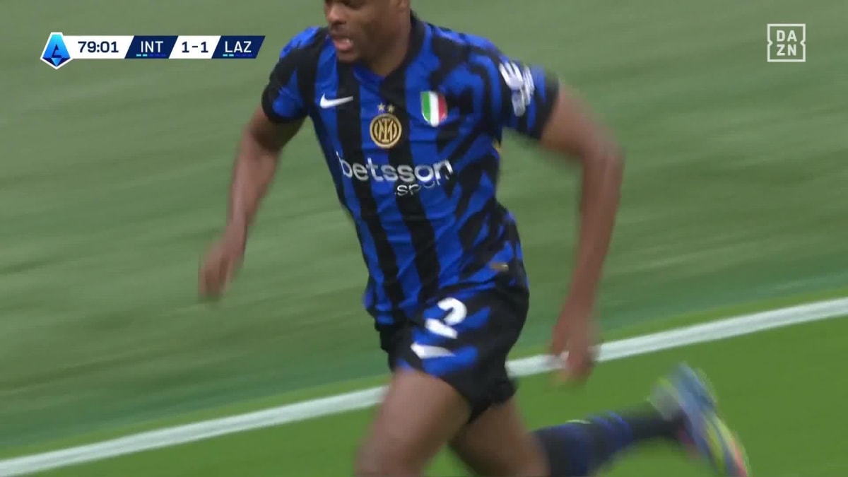 Inter - | Lazio: Goal to make it 2-1 by Dumfries in the 79th minute