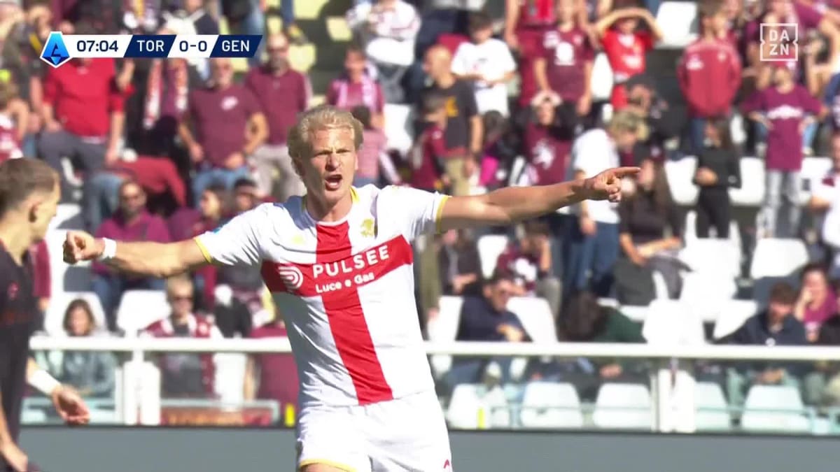 Torino - Genoa: Tor zum 0:1 durch Thorsby in der 7. Minute