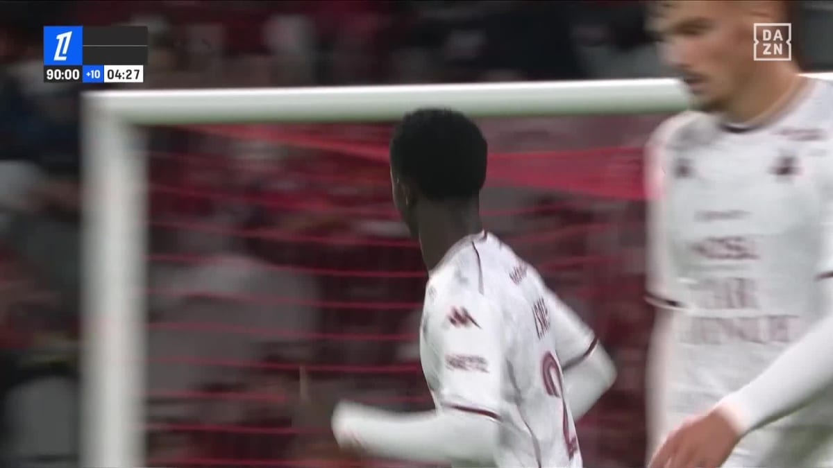 Lille - Metz: Tor zum 6:1 durch Sané in der 90.+5 Minute