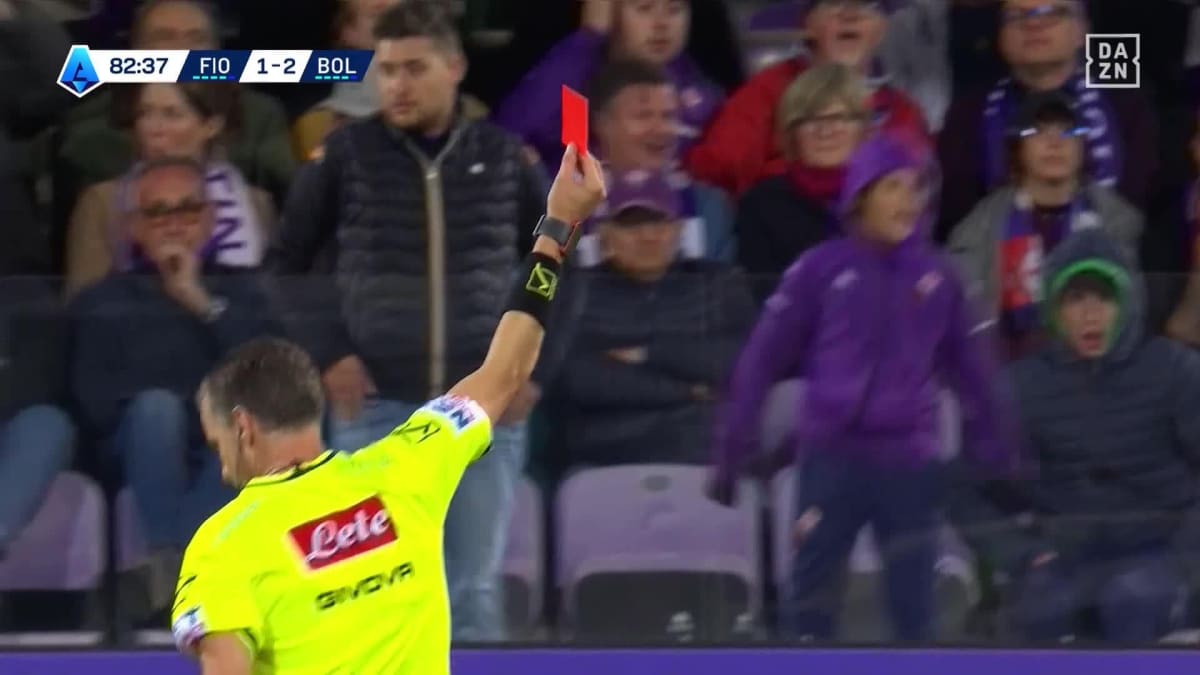 Fiorentina - Bologna: Gelb-Rote Karte für Holm in der 83. Minute