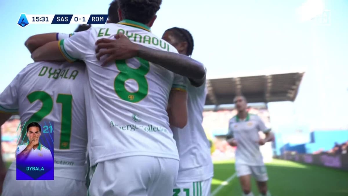 Sassuolo - Roma: Tor zum 0:1 durch Dybala in der 16. Minute
