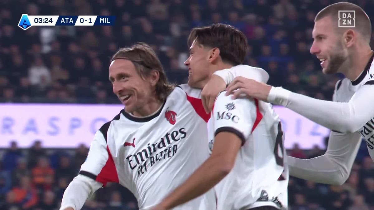 Atalanta - Milan: Tor zum 0:1 durch Ricci in der 4. Minute