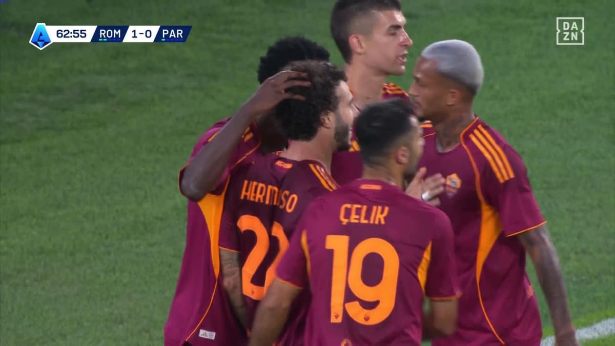 Roma - | Parma: Goal to make it 1-0 by Hermoso in the 63rd minute
