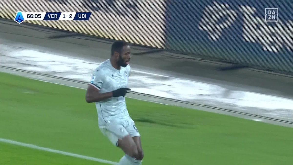Hellas Verona - | Udinese: Davis scores to make it 1-3 in the 66th minute