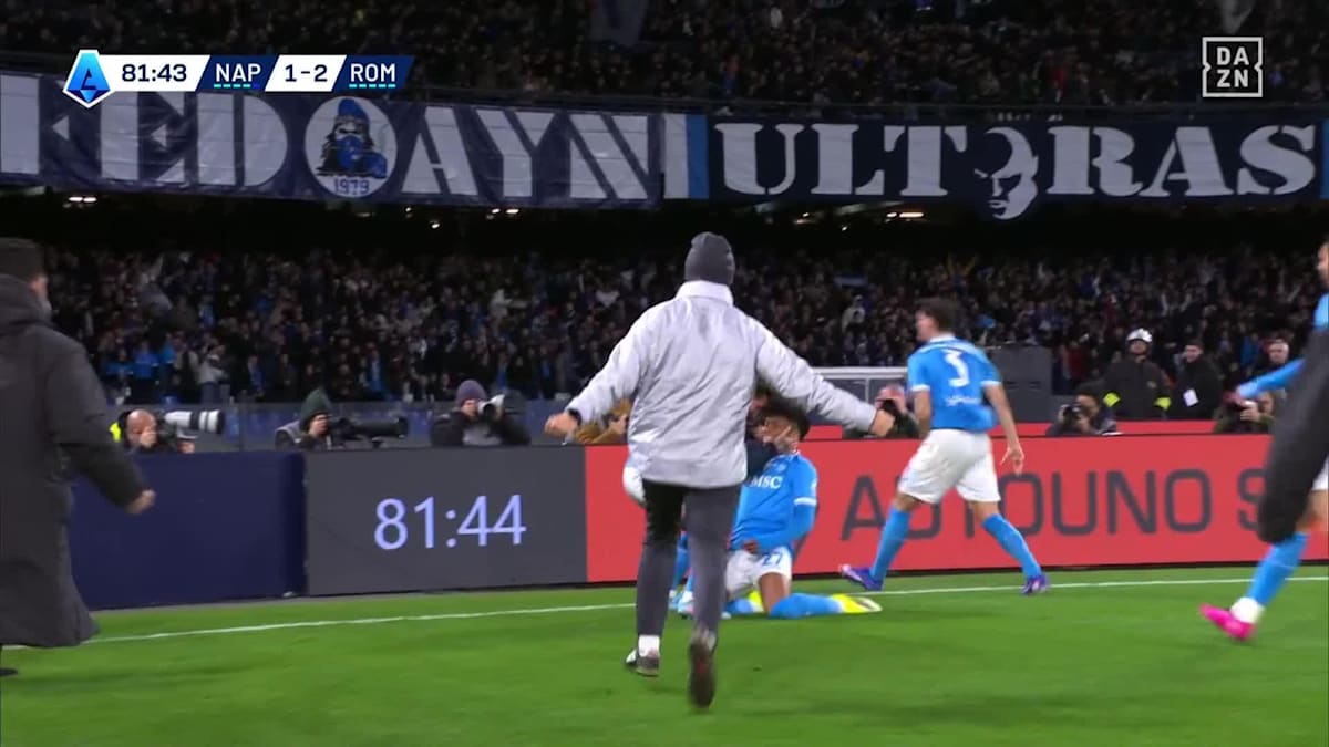 Napoli - | Roma: Goal to make it 2-2 by Alisson Santos in the 82nd minute
