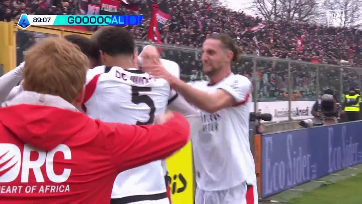 Cremonese - Milan: Tor zum 0:1 durch Pavlovic in der 90. Minute
