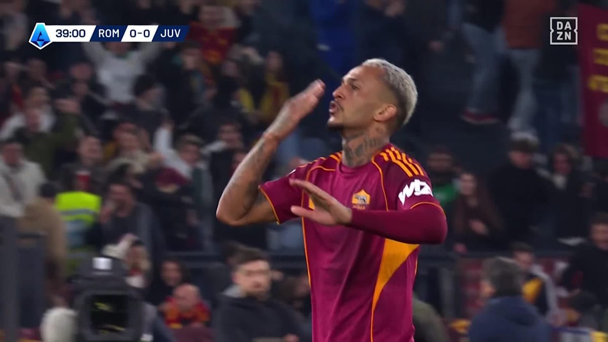 Roma - Juventus: Tor zum 1:0 durch Wesley in der 39. Minute