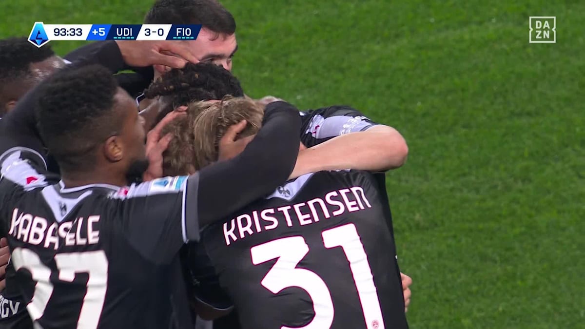 Udinese - | Fiorentina: Goal to make it 3-0 by Buksa in the 90+4 minute