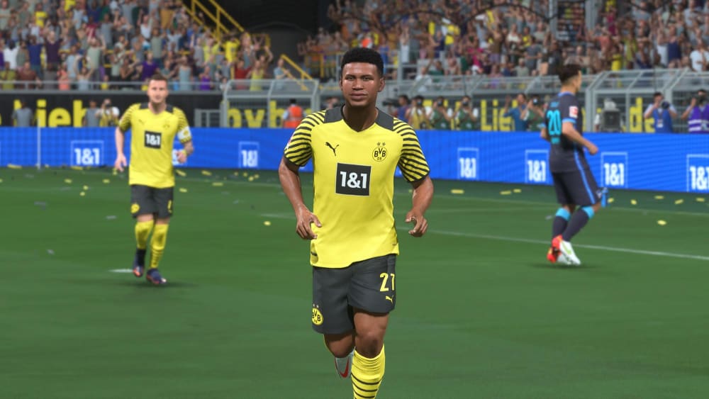 In FIFA 23 wird Adeyemi wohl mit richtigem Spielergesicht abgebildet.